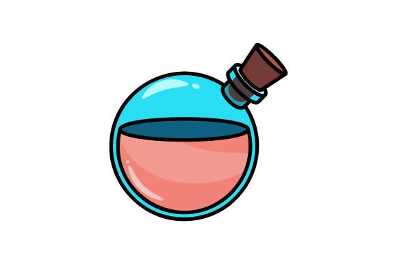 Charming Video Game Icon, Potion for Crafts & Branding Projects