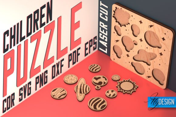 Children Puzzle Laser Cut SVG Game: A Playful Craft Design for Visual Content Creators