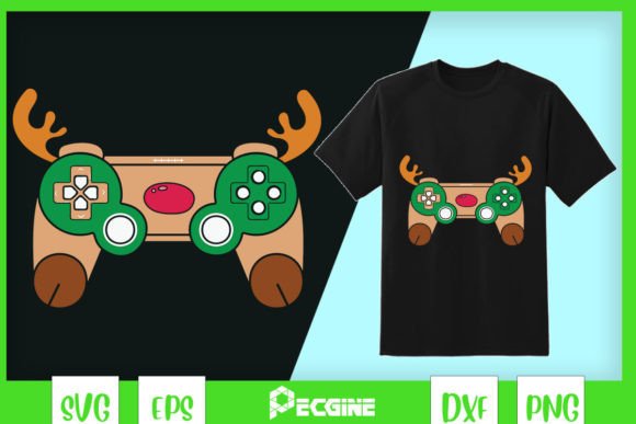 Christmas Game Controller Reindeer SVG for Crafts & Graphics