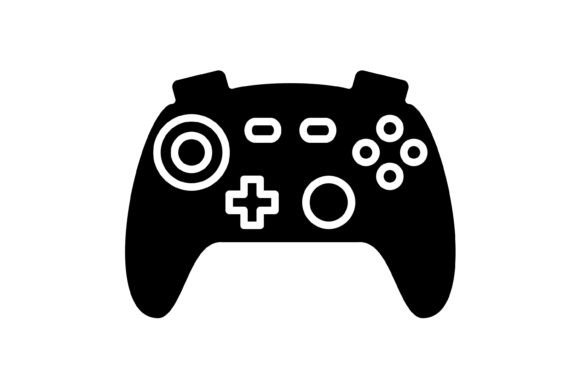 Game Controller Glyph Icon: A Versatile Graphic for Crafters & Handmade Sellers