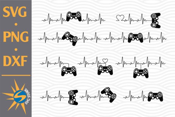 Game Controller Heartbeat Graphics for Crafts & Marketing Campaigns