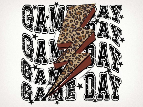Game Day Lightning Bolt Sublimation for Crafts & Graphics