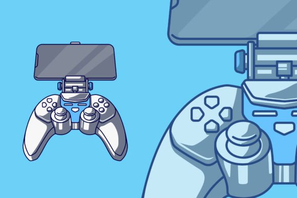 Game Pad Smartphone Illustration: A Digital Seller’s Review for Graphics & Illustrations