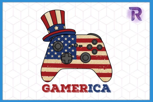 Gamerica Game Controller 4th of July – Crafts & Graphics for Digital Sellers