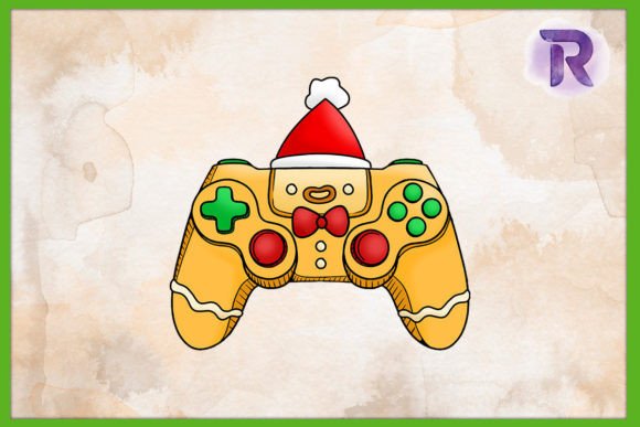 GingerBread Game Controller Christmas: A Festive Graphic for Crafts & Creative Design Projects