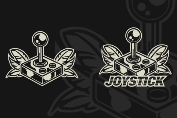 Joystick Game Vintage Logo: Retro Graphics for Crafters & Etsy Sellers