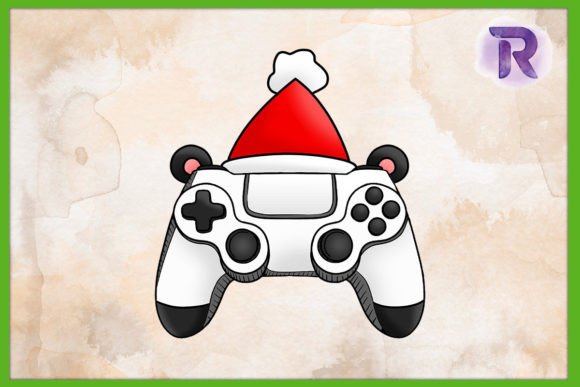 Panda Game Controller Christmas PNG: Festive Graphics for Local Business Crafts