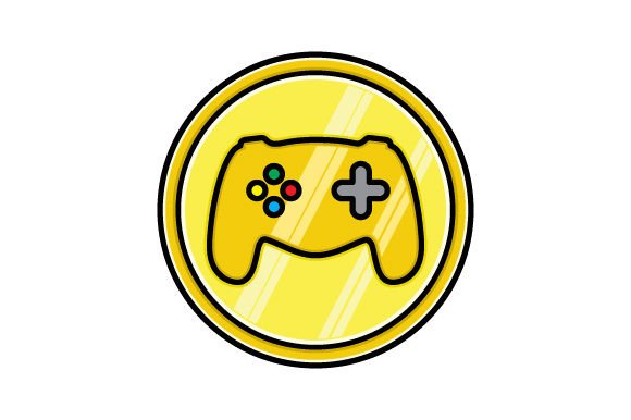 Video Game Icon, Gold Coin – A Versatile Craft Design for Gamers & Makers